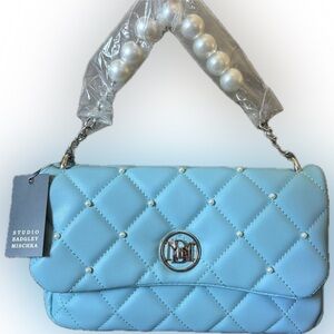 Badgley Mischka Sky Blue Quilted Bag